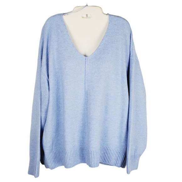 Vince Camuto Ladies V Neck Casual Long Sleeves Sweater Marine Blue M - Picture 3 of 13